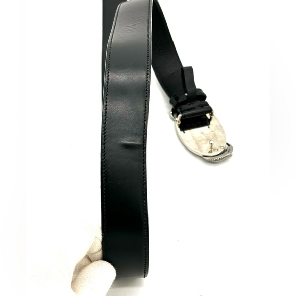Prada Vintage Claw Buckle Black Leather Belt - Picture 12 of 12